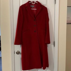 Red Ann Taylor Pea Coat